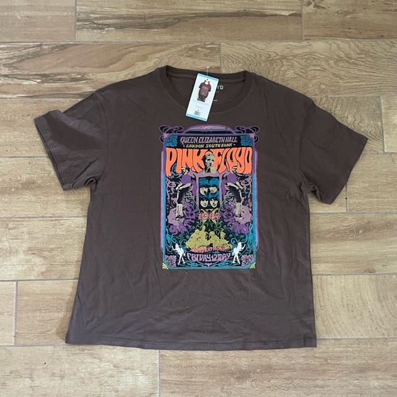 NWT Pink Floyd Brown Band Short sleeve Tee shirt women’s large - Picture 2 of 7